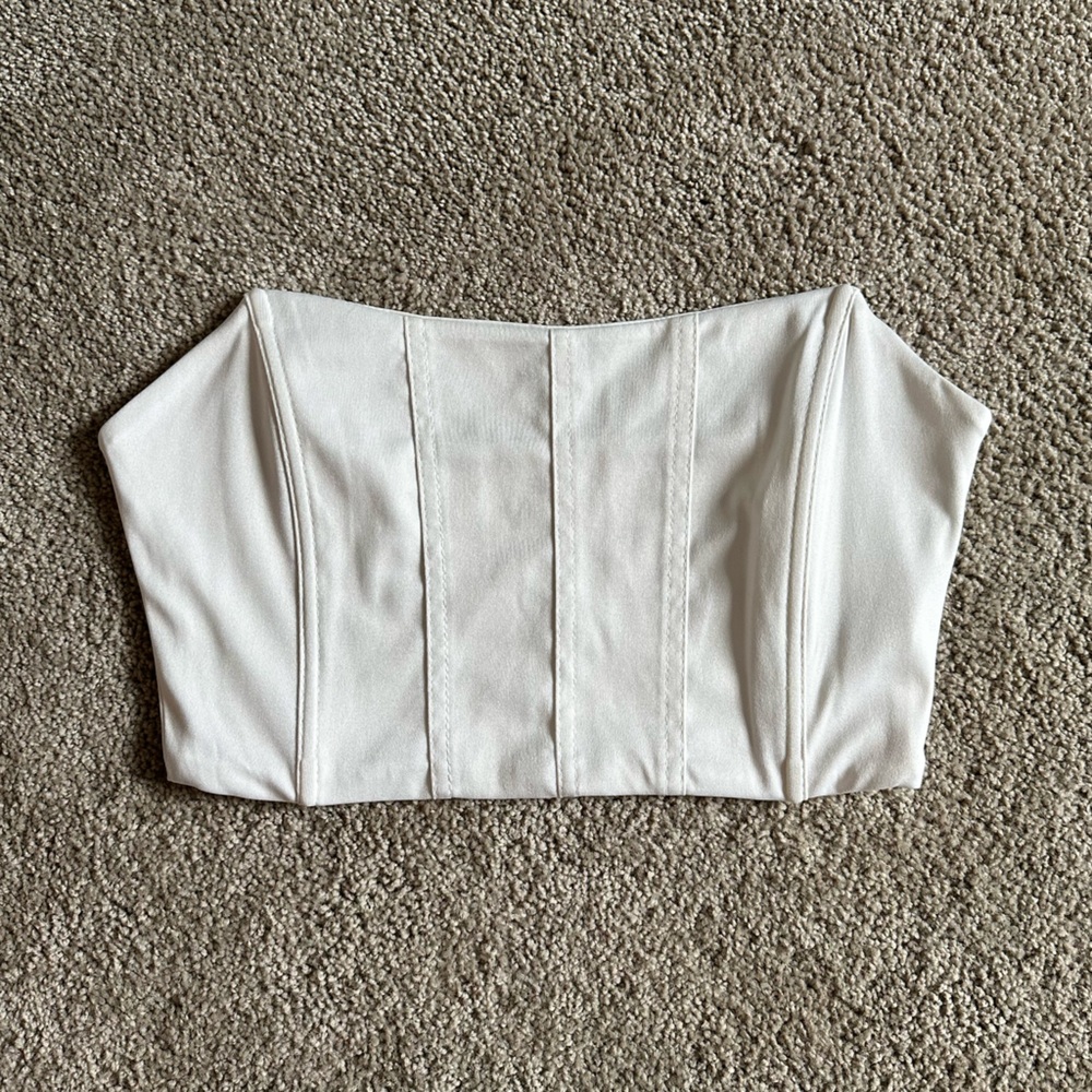 Lined White Tube Top